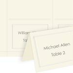 Embossed 4Up Place Cards