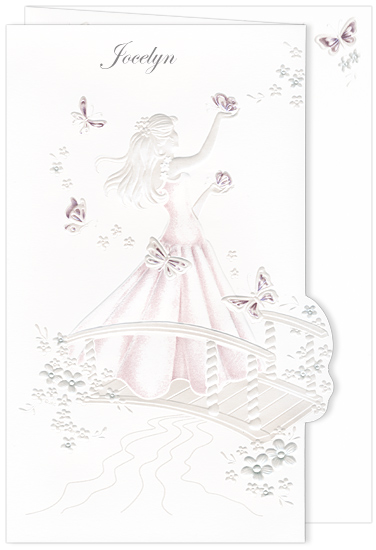 Quinceanera Invitation Butterfly Burgundy (50 Pack)