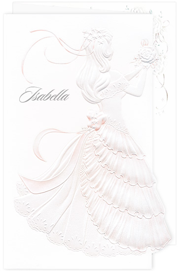 Quinceanera Invitations A Courtyard Bouquet Rose Pearl (50 Pack)