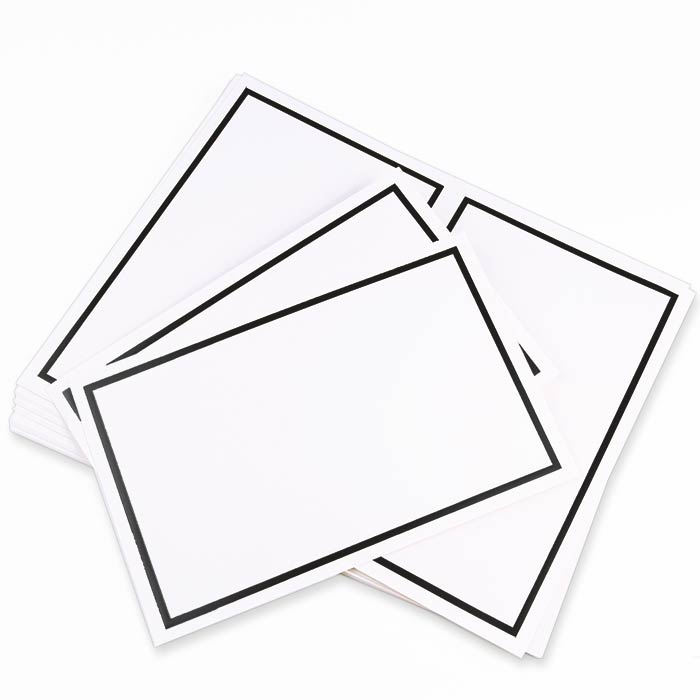 2 Up Printable Invitation Foil Border White Black 50 Pack 25 Sheets 
