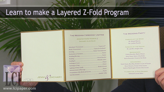 Make Your Own Layered ZFold Wedding Program