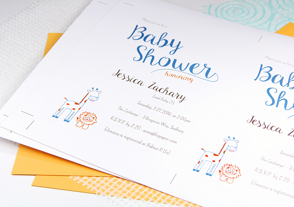 Hand Made Baby Shower Invite in Craft Ideas Magazine