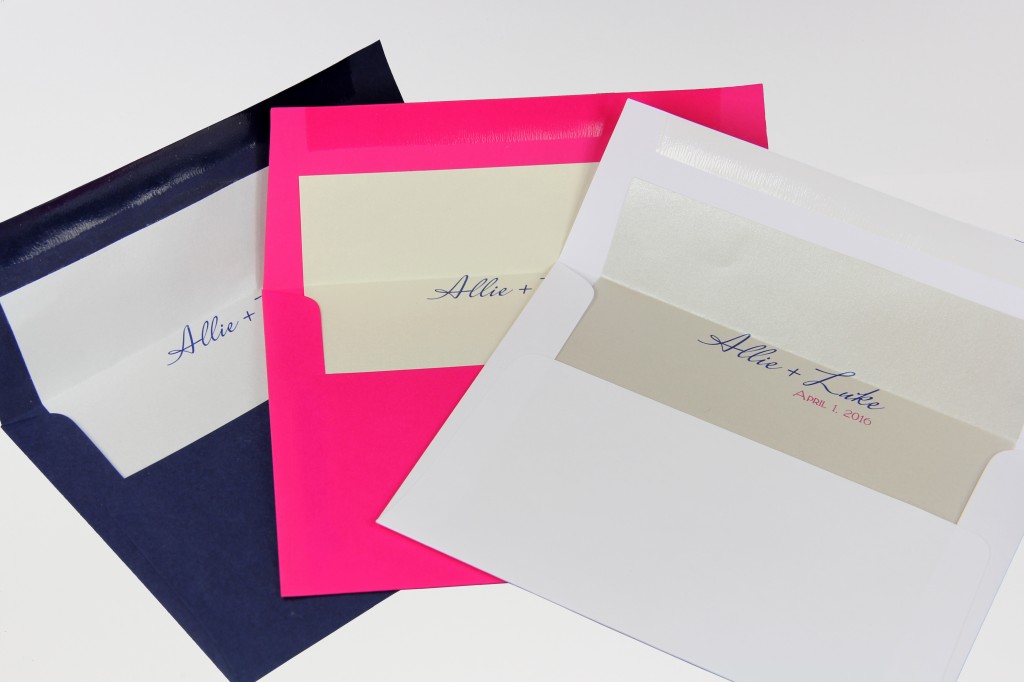 Customizable initials Euro Flap envelope liner for A7 (5x7