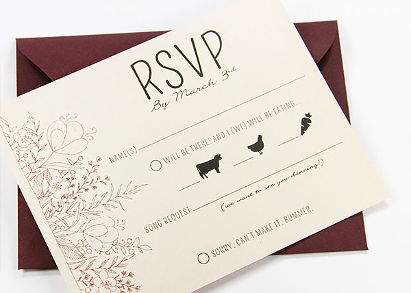 4x9 RSVP Card Paper Envelopes