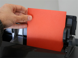 A7 envelope loading into printer