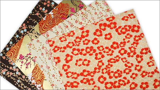 Array of Japanese Chiyogami paper