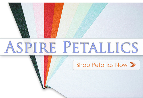 ASPIRE Petallics Pure Gold Paper - 28 x 40 in 81 lb Text Metallic C/2S 750  per Carton
