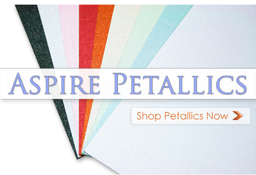 ASPIRE Petallics Pure Gold Paper - 8 1/2 x 11 in 81 lb Text Metallic C/2S  350 per Package