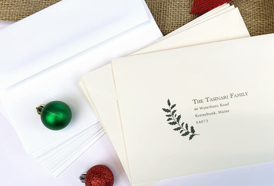 Simple, basic, economical holiday envelopes from LCI Paper