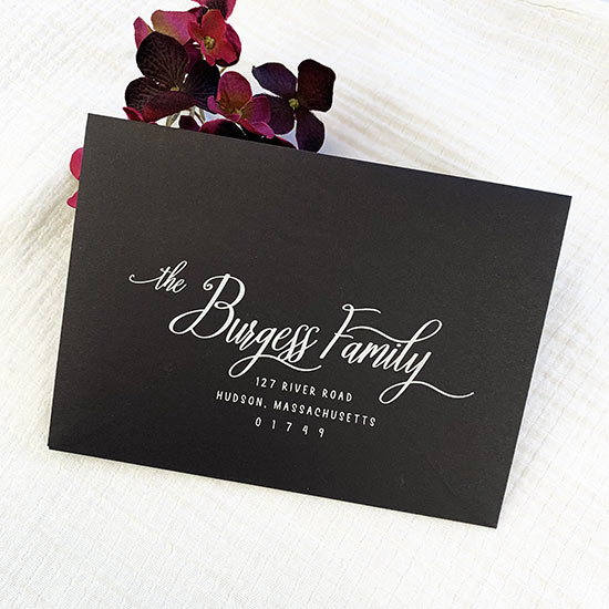 Digital Calligraphy for Wedding Envelopes