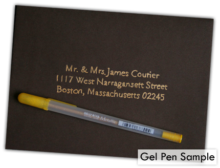 Best type of pen/ink for addressing invites?