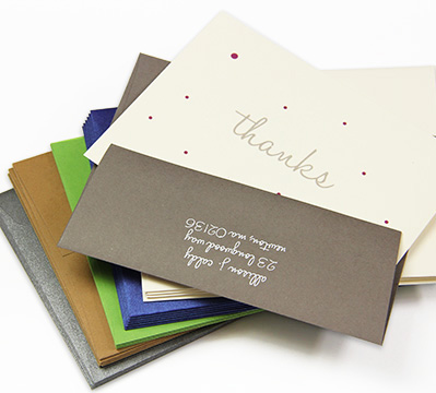 Colorful envelopes and matching paper