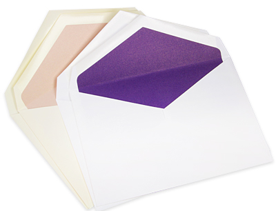 double wedding envelopes lined with metallic paper