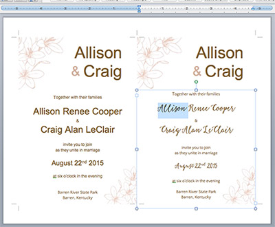 microsoft word templates invitations