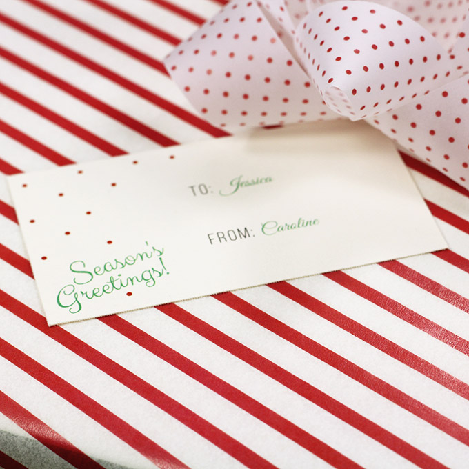 Free printable gift tags to print on LCI Paper's perforated card stock. Just customize and print. no cutting required.
