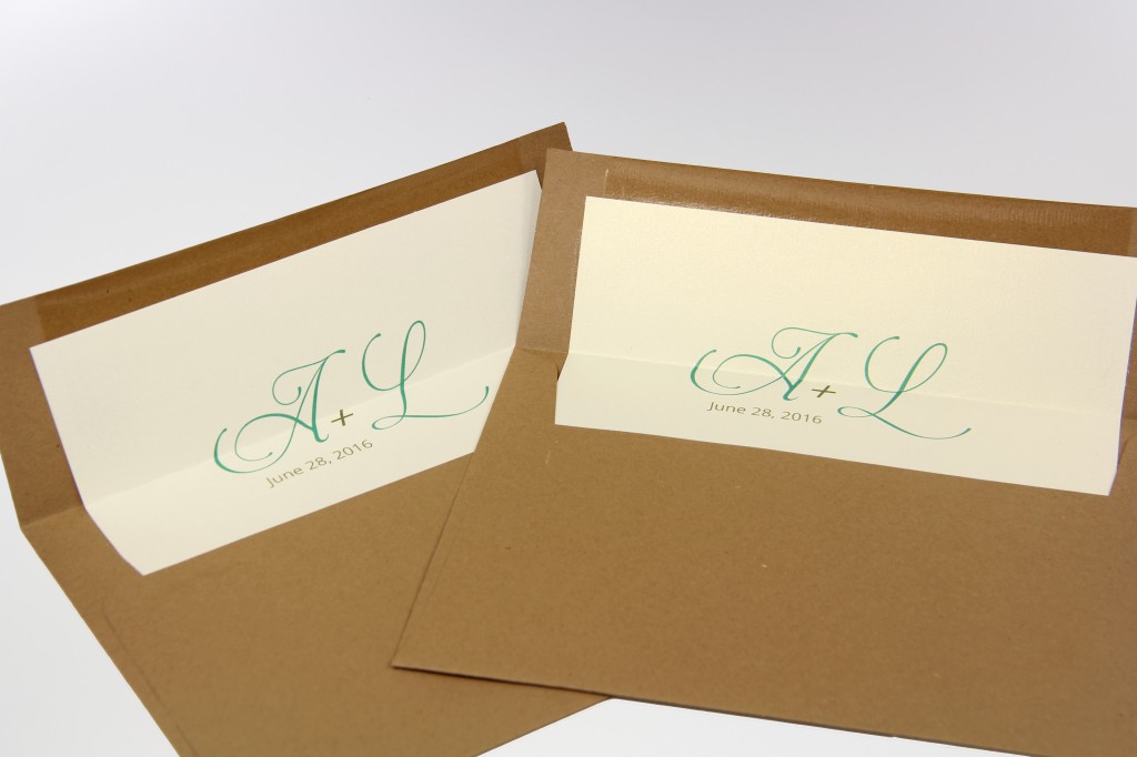 Finished lined envelopes