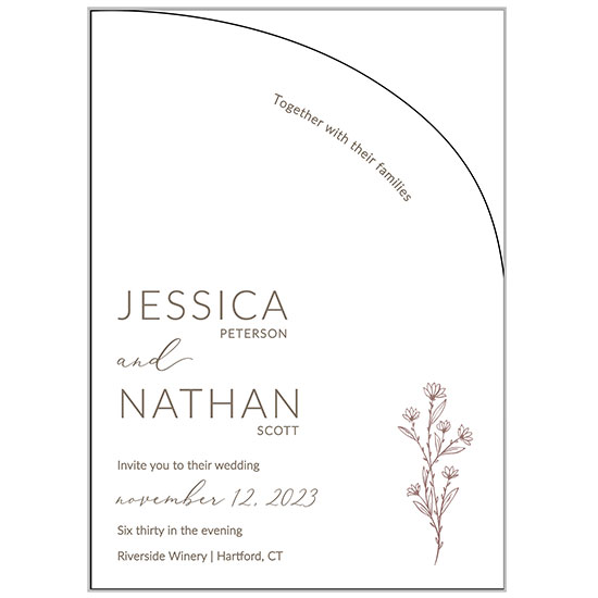Half arch wedding invitation design file