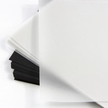 Ebony Black Translucent Vellum - 12 x 12, 30lb Colors Transparent