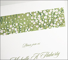 Japanese Chiyogami paper custom envelope liner green