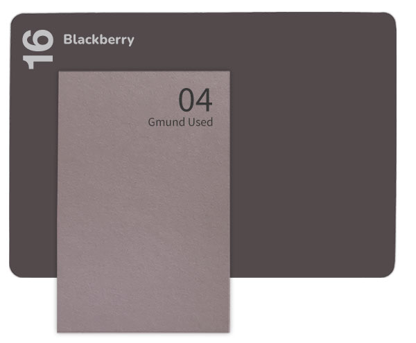 Gmund Colors and Keaykolour comparison | Gmund Used 4 a light version of purple-gray Keaykolour Blackberry