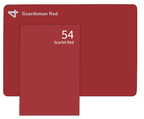 Gmund Colors vs. Keaykolour papers - color comparison | Gmund Colors #54 Scarlet Red is almost identical to Keaykolour #4 Guardsman Red