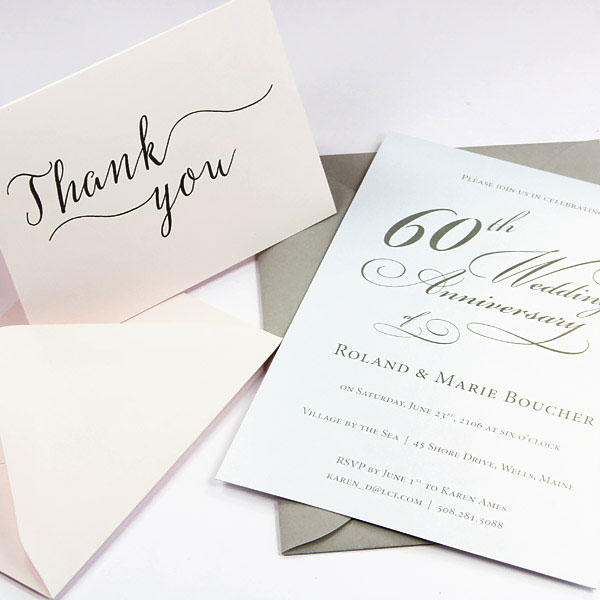 Thank you and invitation cards made with matching blank cards and envelopes from LCI Paper