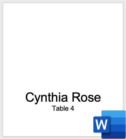 Print your own place cards using Microsoft Word place card template from LCI Paper.