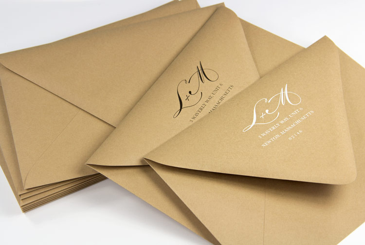 Euro-flap kraft envelopes. Order blank or printed from LCIPaper.com