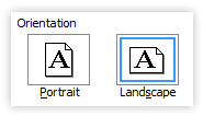 PC Word landscape orientation