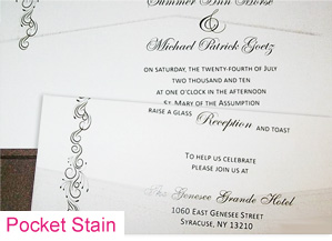 Ecru Side Wave Invitation Card - A7 LCI Smooth 5 x 7 100C - LCI Paper