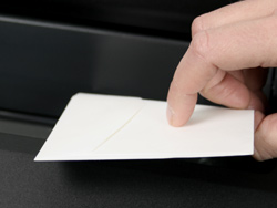 View Envelope Flap of Response Card Envelope In Printer