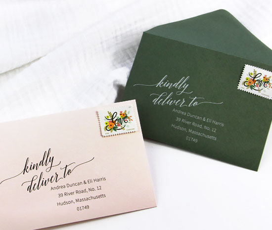 Download free wedding return address templates from LCI Paper. Print in black or order printed in white ink from LCI Paper.