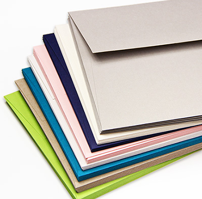 Colorful matte envelope for invites