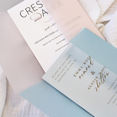 Vellum Wraps for Wedding Invitations