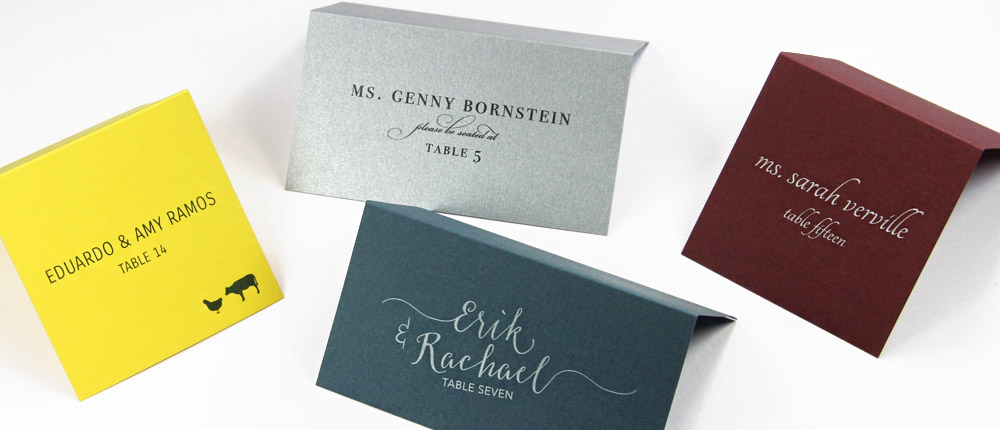 Order wedding place cards, seating cards, blank or printed from LCIPaper.com