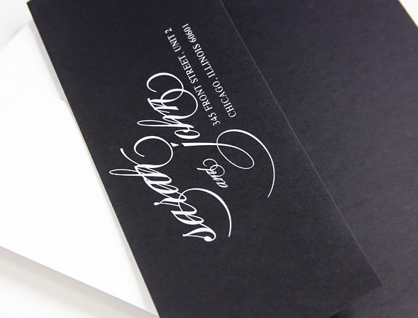 White Ink Printing on Dark Paper & Envelopes