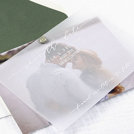 Translucent Wedding Invitation DIY with Download & Print - Chic