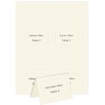 4up Printable Place Cards - Embossed Border Ecru