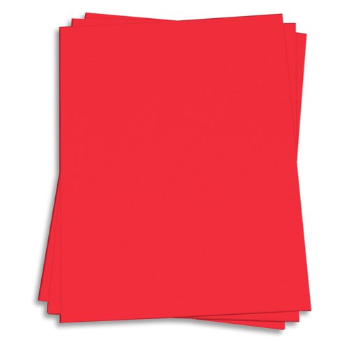 8.5 x 11 Re-Entry Red Color Paper Smooth, for School, Office