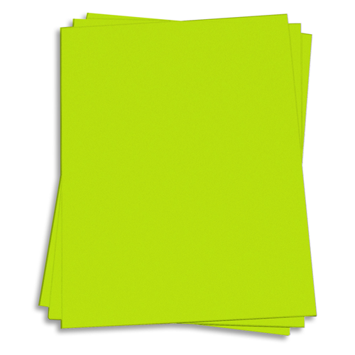 Glo-Tone Shocking Green Card Stock - 8 1/2 x 11 in 65 lb Cover Vellum 100%  Recycled 250 per Package