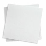Crystal White Flat Card - 3 x 3 Stardream Metallic 105C