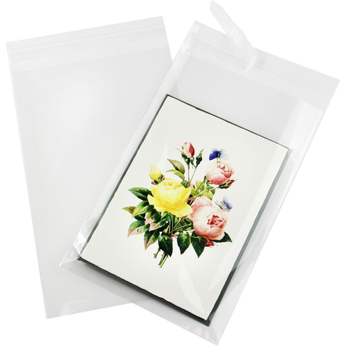 for 6.5x6.5 Square Card Clear Resealable Poly Cello Bags 100 6 11/16 x 6 9/16 