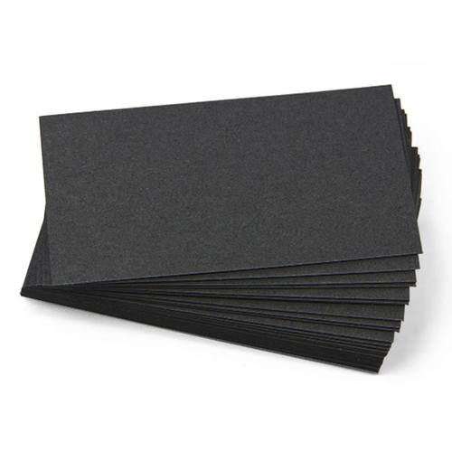 Black Cardstock Business Cards // A fully black letterpress paper