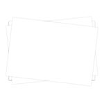 White Gloss Flat Card - 2 x 3 1/2 Kromekote  92C
