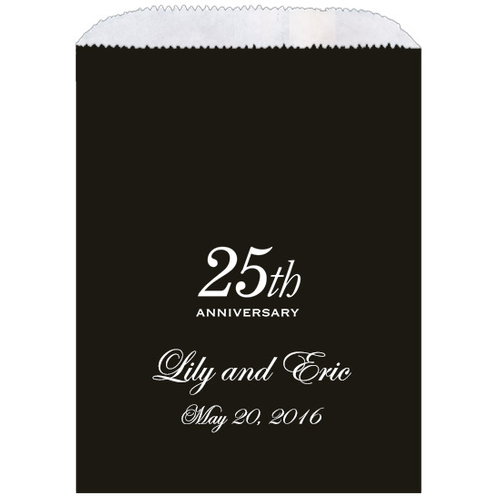 25th Anniversary Wedding Cake Bags