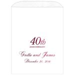 40th Anniversary Wedding Cake Bags
