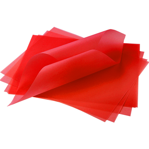red translucent paper