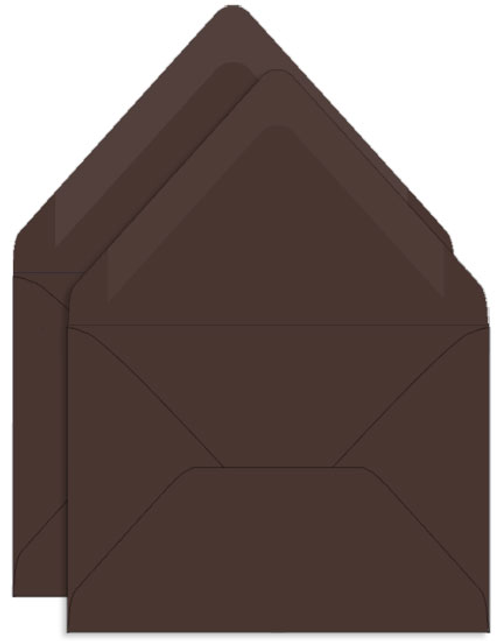 Sepia Brown Double Envelopes - A7 Gmund Colors Matt 5 1/4 x 7 1/4 Euro Flap  68T - LCI Paper