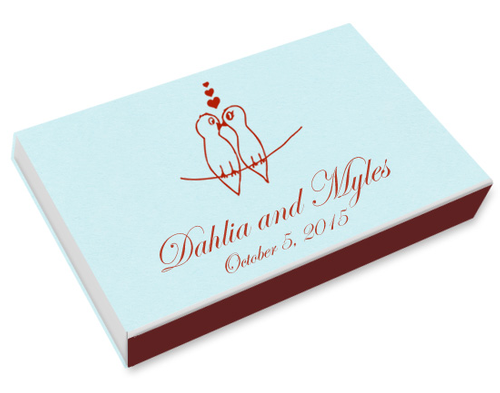 Love Birds Printed Matchboxes