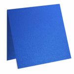 Electric Blue Square Folded Card - 5 1/4 x 5 1/4 Curious Metallics 111C
